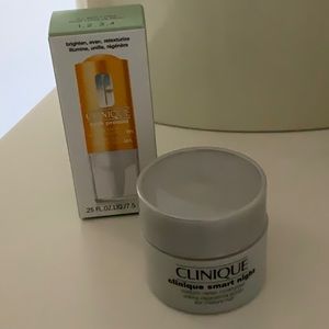 Clinique skincare daily booster, smart night cream